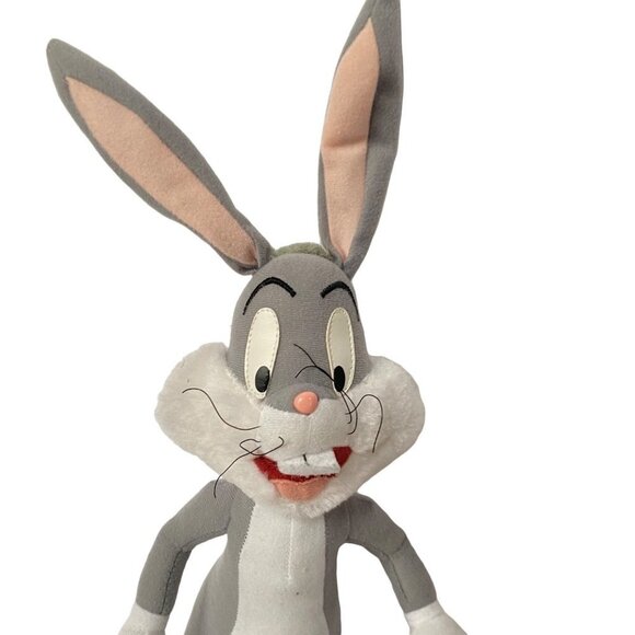 Looney Tunes Bugs Bunny Plush Stuffy Lovey Stuffed Toy Collectible Gray White - Picture 3 of 12